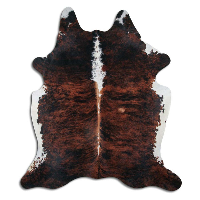 Hair-On Cowhide Rug Exotic White Belly Backbone