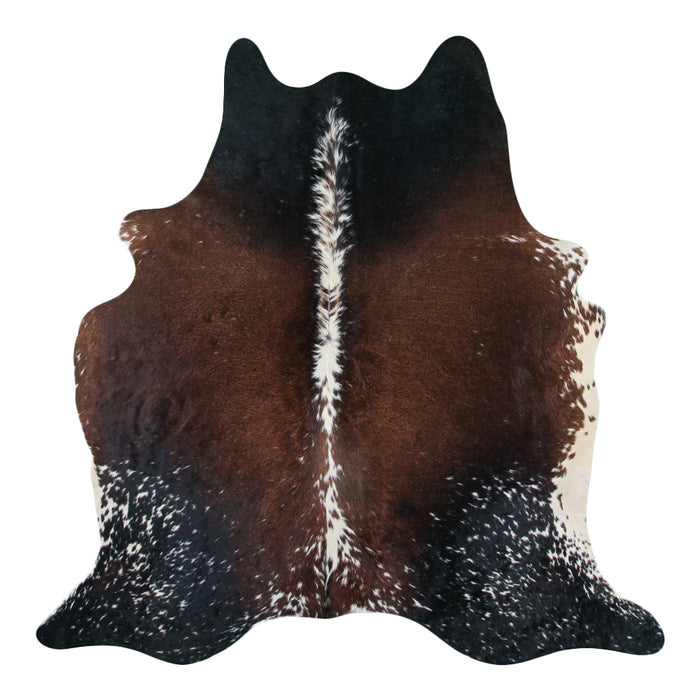 Hair-On Cowhide Rug Salt And Pepper Brown And White