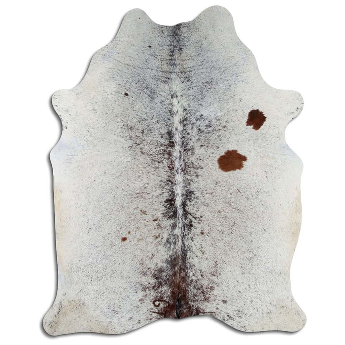 Hair-On Cowhide Rug Salt And Pepper Brown And White