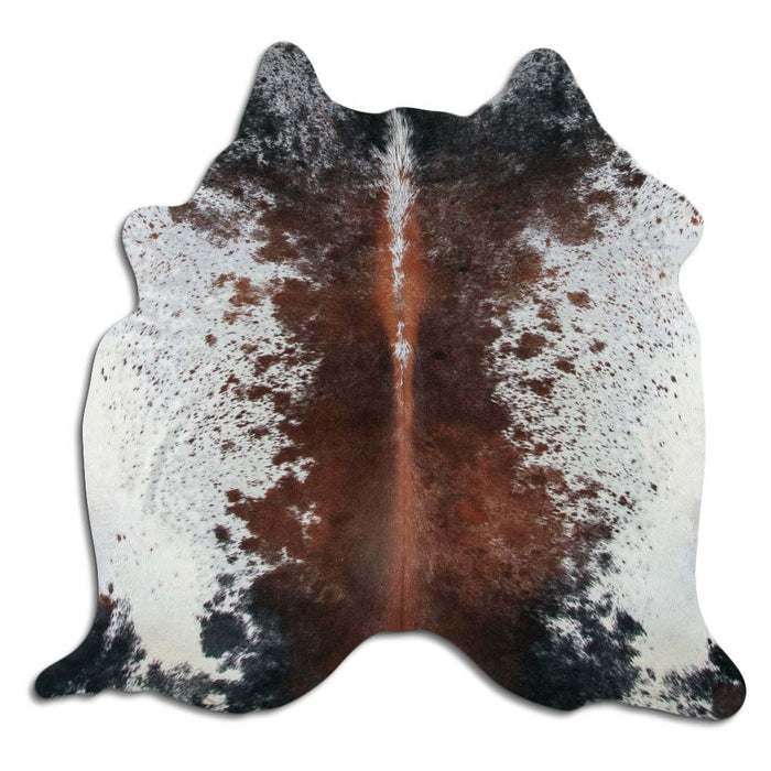 Hair-On Cowhide Rug Salt And Pepper Brown And White