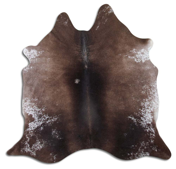 Hair-On Cowhide Rug Salt And Pepper Brown And White