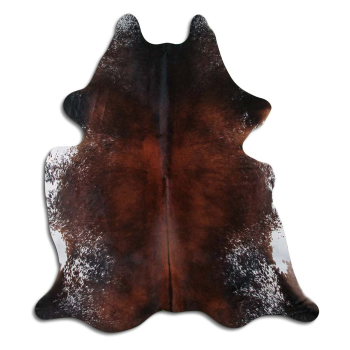 Hair-On Cowhide Rug Salt And Pepper Brown And White