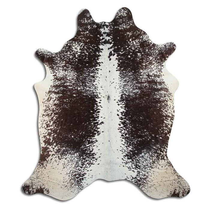 Hair-On Cowhide Rug Salt And Pepper Brown And White