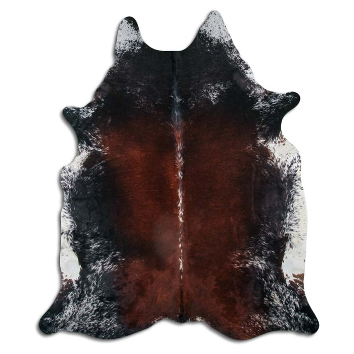 Hair-On Cowhide Rug Salt And Pepper Brown And White