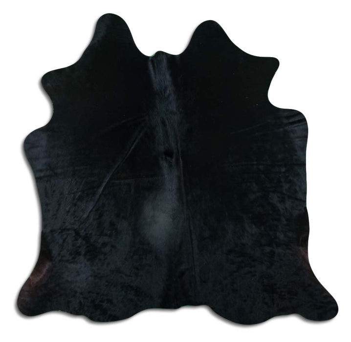 Hair-On Cowhide Rug Black