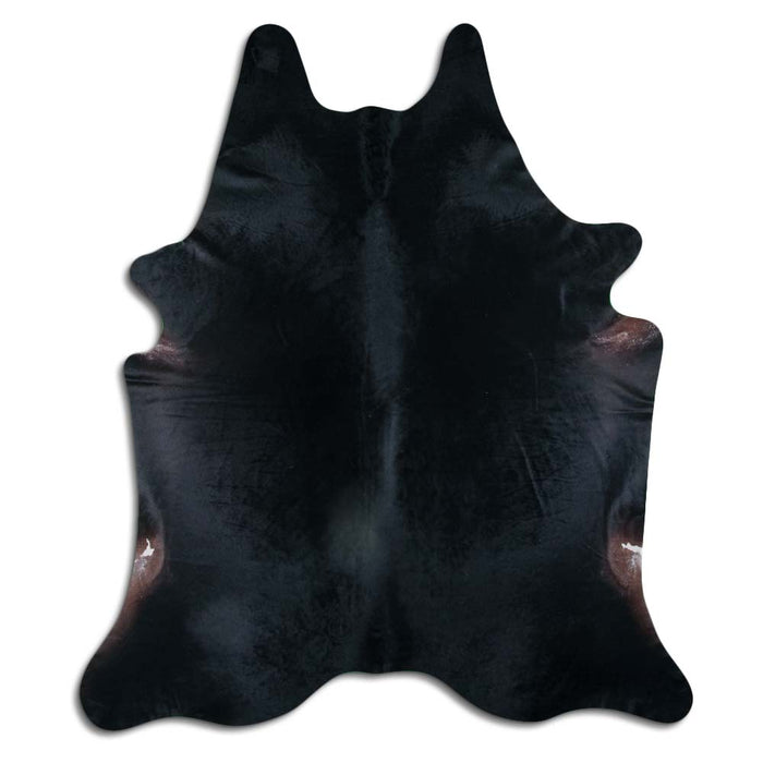 Hair-On Cowhide Rug Black