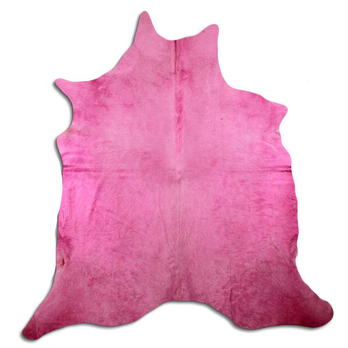 Hair-On Cowhide Rug Dyed Hot Pink