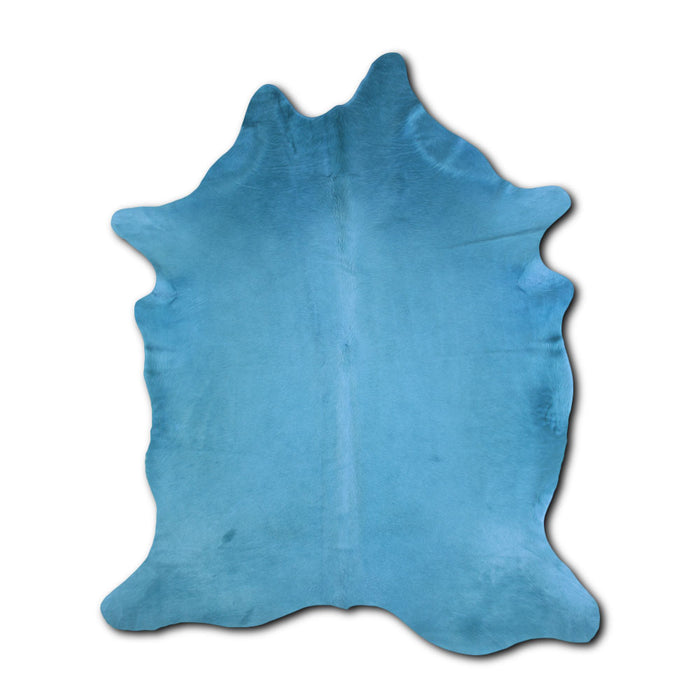 Hair-On Cowhide Rug Dyed Turquoise
