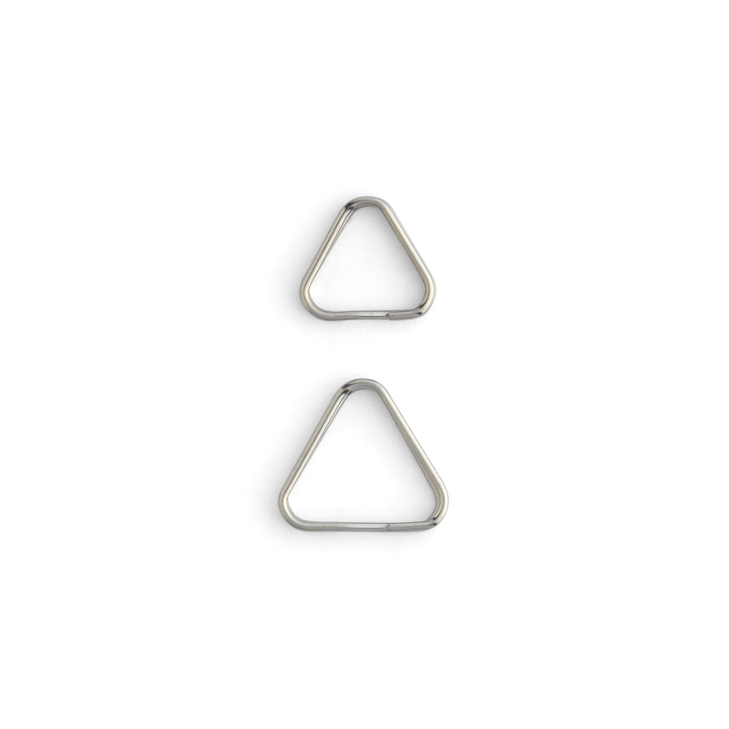Lot de 10 anneaux fendus triangulaires en acier inoxydable