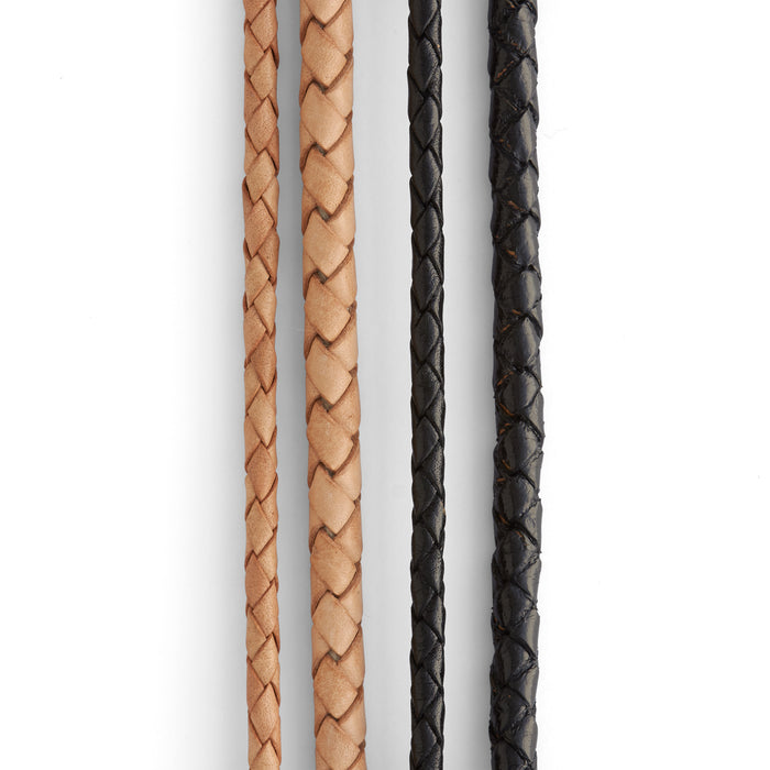 Braided Leather Cord Natural / 6 mm from Tandy Leather