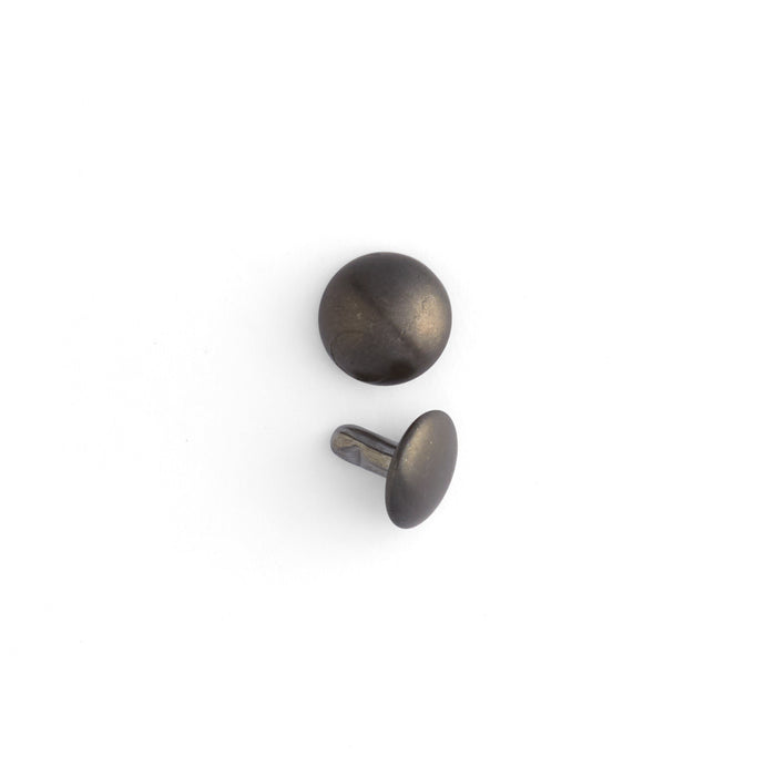 Tandy Leather Gunmetal Black Plated Steel Double Cap Rivets Small 100 Pack 1371-13