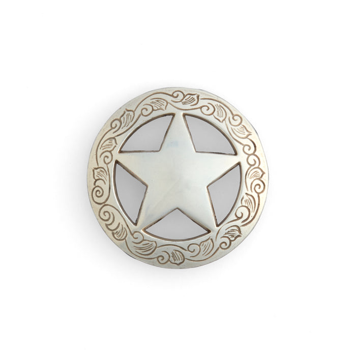 Texas Star Engraved Conchos