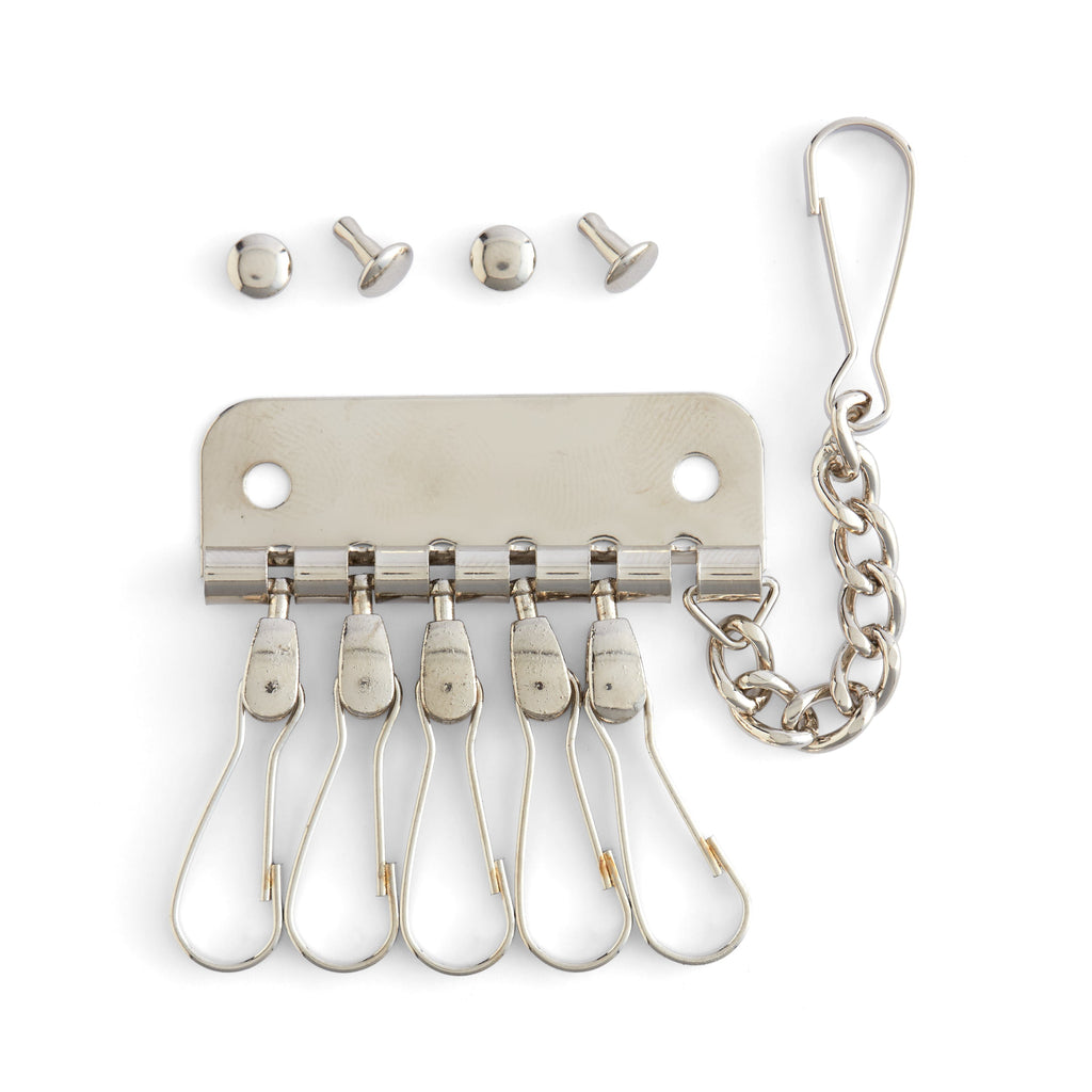 6 Hook Key Organizer Plate with Chain | Tandy Leather — Tandy