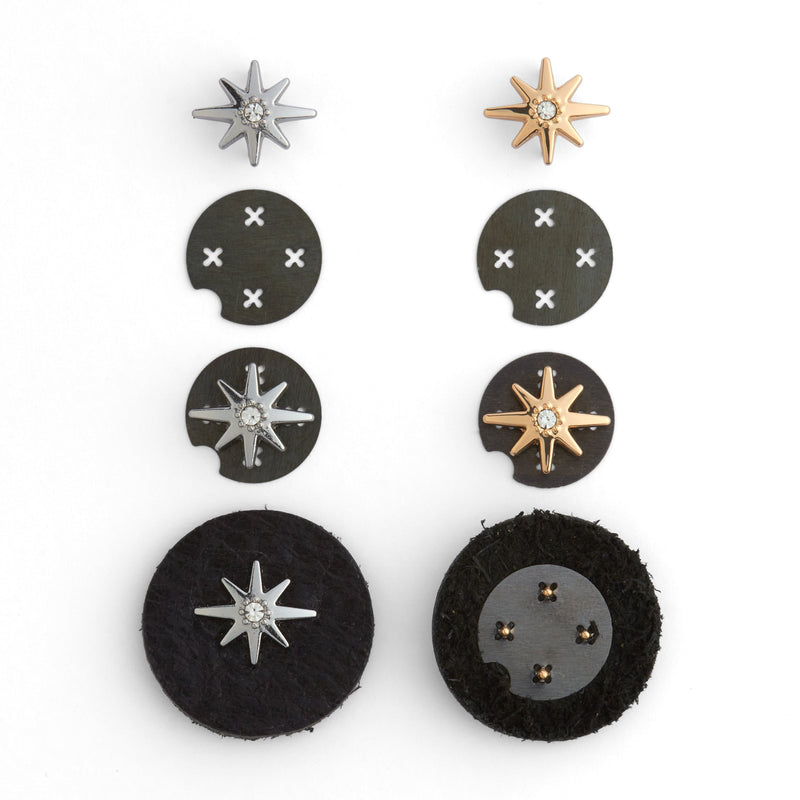 Lot de 4 clous décoratifs Mystical Star