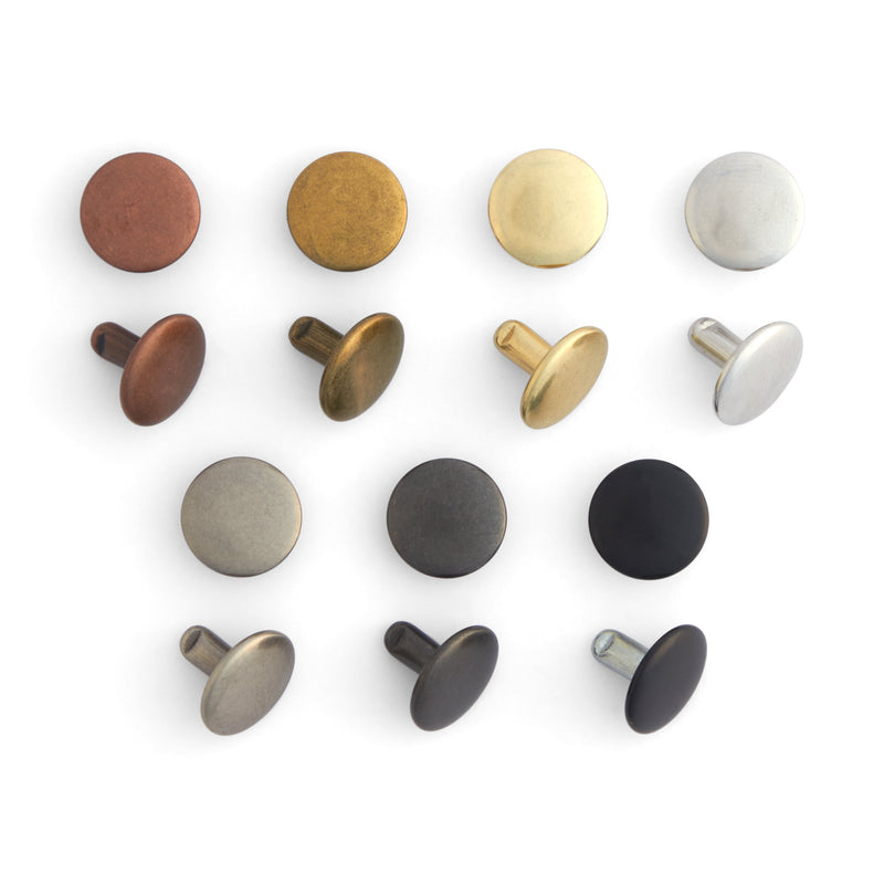 Wide Double Cap Rivets 100 Pack