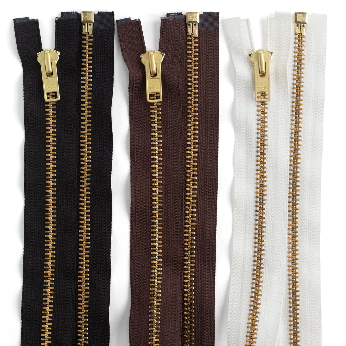 ykkapp YKK #10 Brass Complete Chap Zipper — Tandy Leather, Inc.