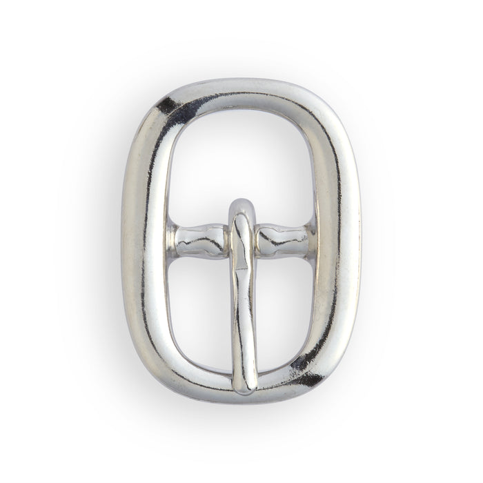 Solid Brass Oval Bridle Buckle Nickel Plated