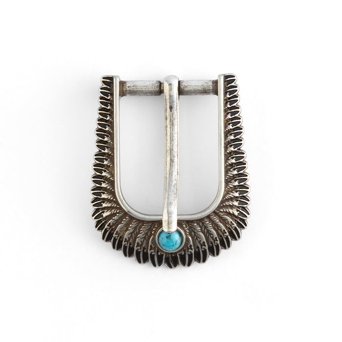 Turquoise Feather Buckle