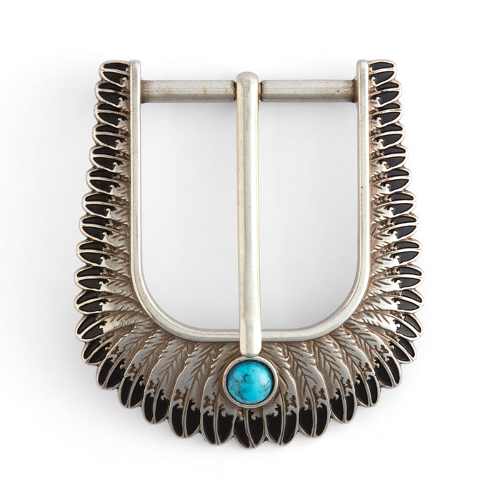 Turquoise Feather Buckle