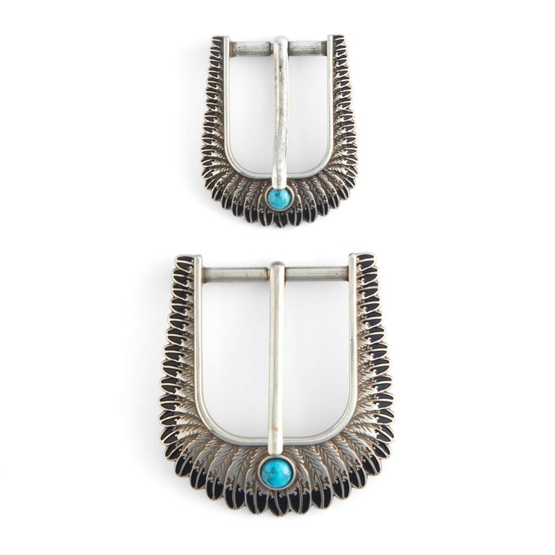 Turquoise Feather Buckle