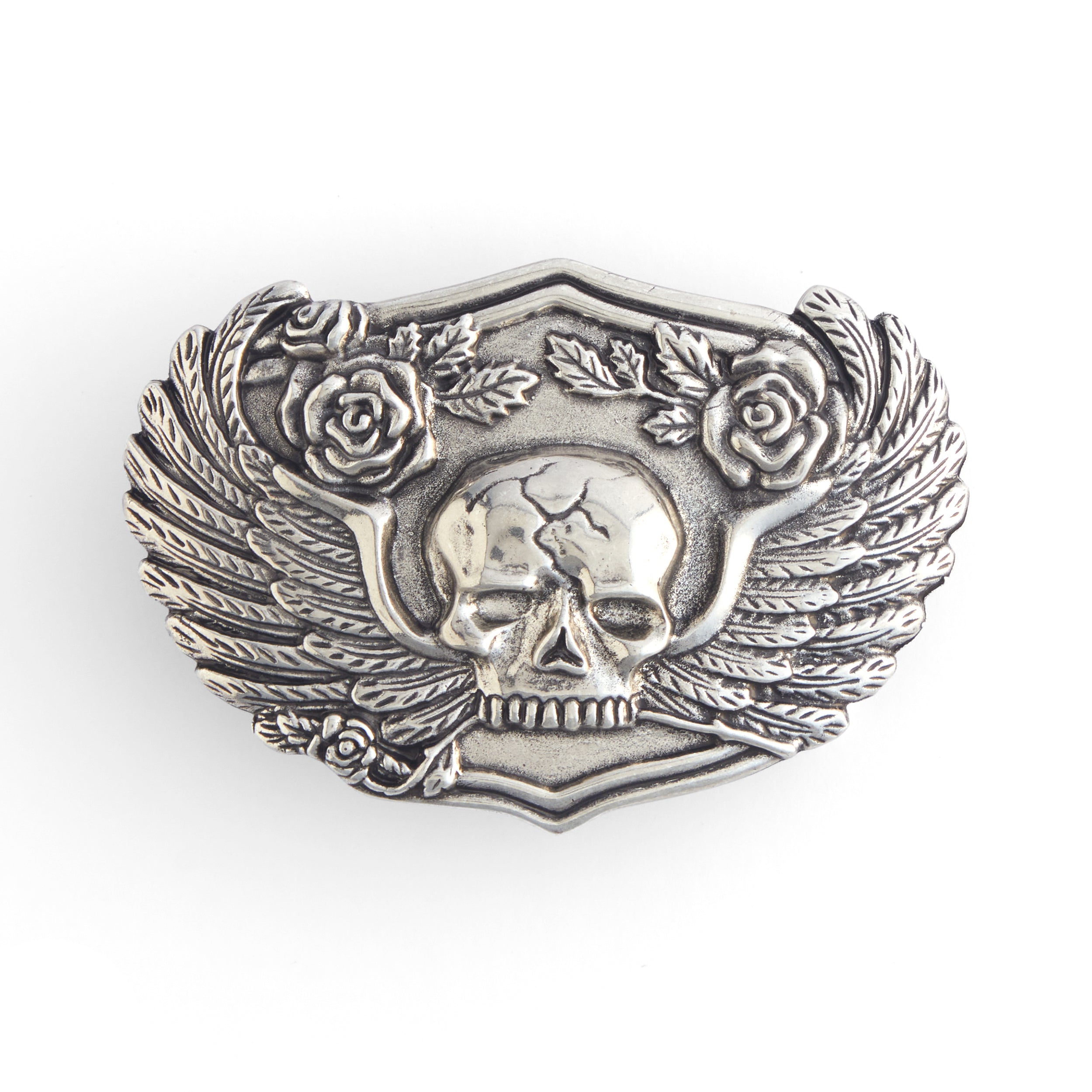 Skull Buckle Antique Silver — Tandy Leather, Inc.