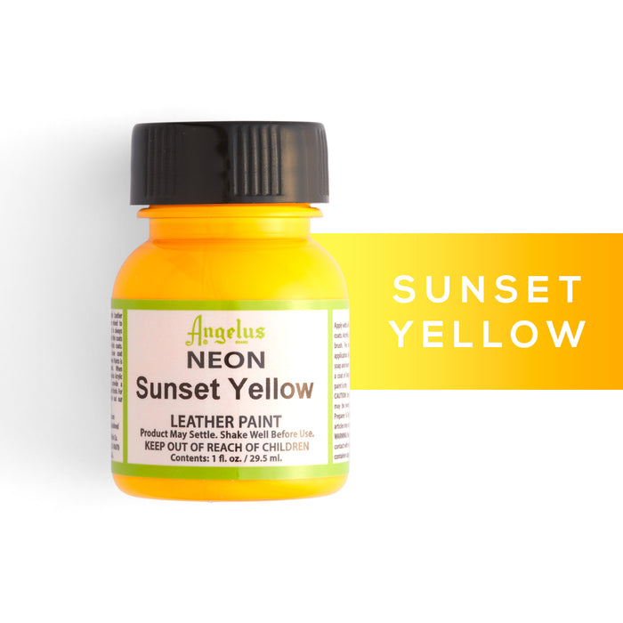 ANGELUS LEATHER PAINT - Neon - Sunset Yellow Shoe Paint 