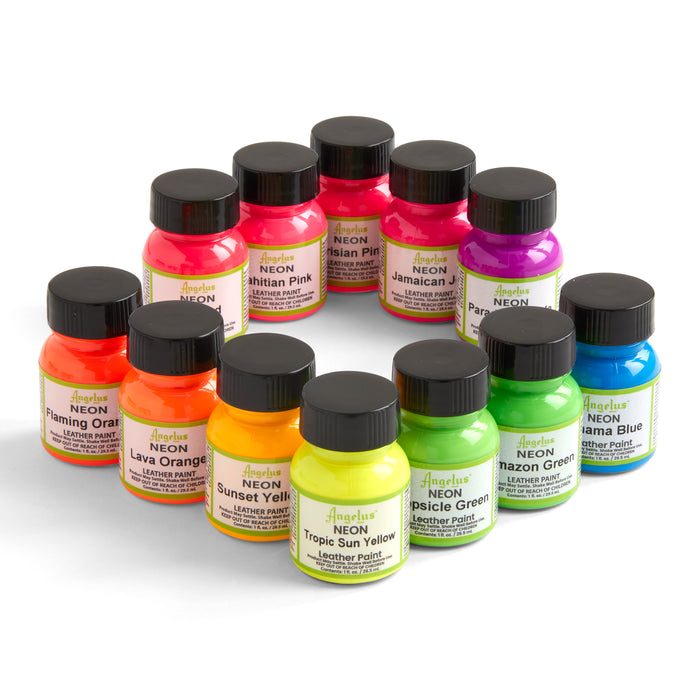 Angelus Neon Leather Paint Set from Tandy Leather