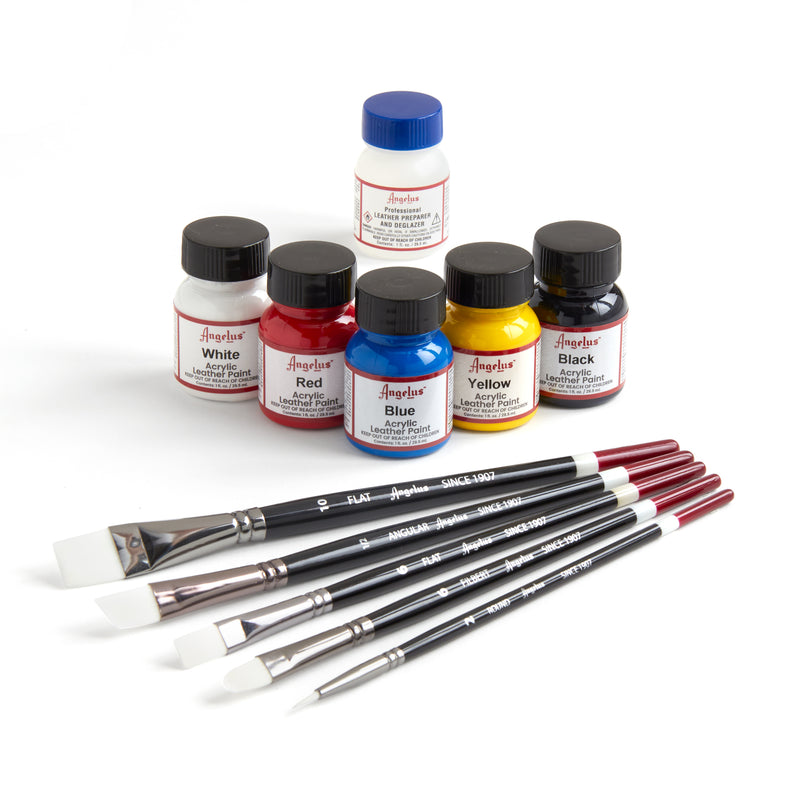 Kit básico de pintura para cuero Angelus