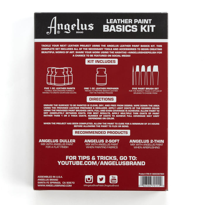 Kit básico de pintura para cuero Angelus — Tandy Leather, Inc.