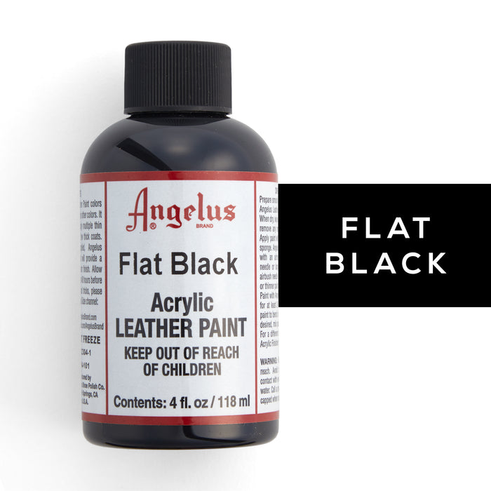 Angelus FLAT BLACK + FLAT WHITE Leather Paint - 1 fl.oz