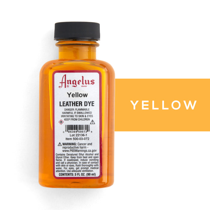 Leather dye yellow Yellow - small bottle