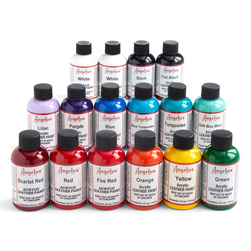  Angelus Acrylic 4 oz Paint, Black, White & Fire Red Trio :  Arts, Crafts & Sewing