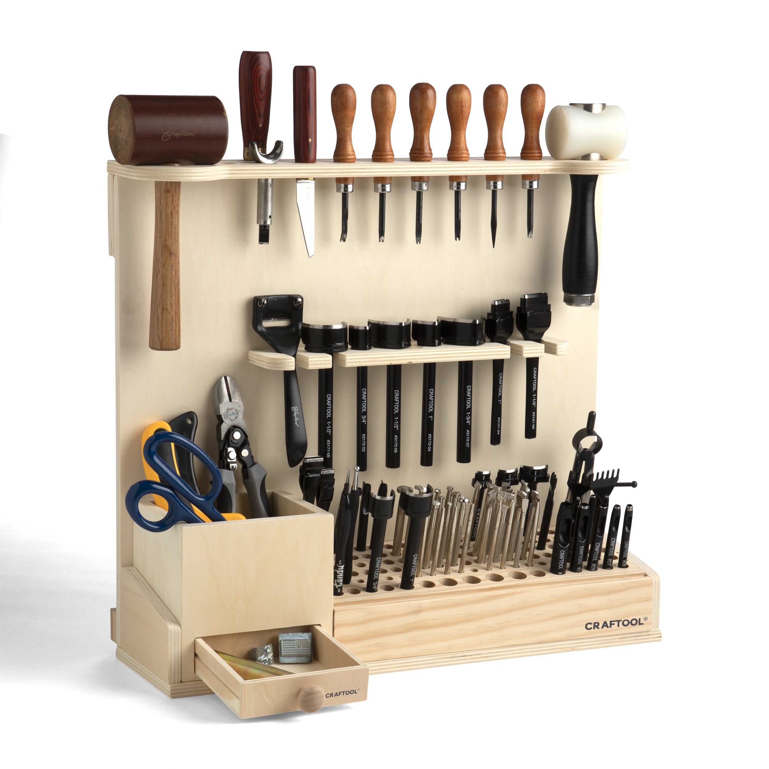 Craftool® Deluxe Wood Hand Tool Rack | Tandy Leather — Tandy