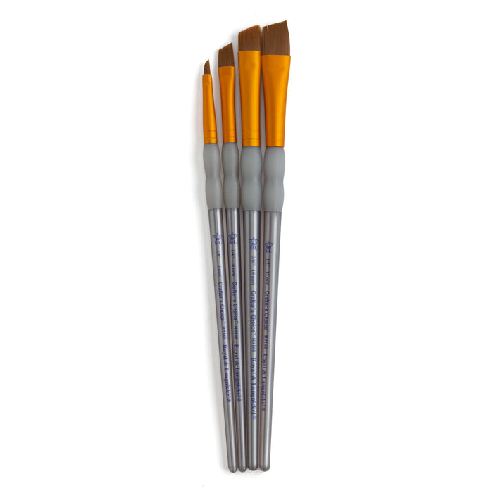 Taklon Angled Paint Brush Set