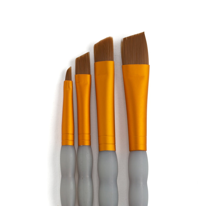 Taklon Angled Paint Brush Set