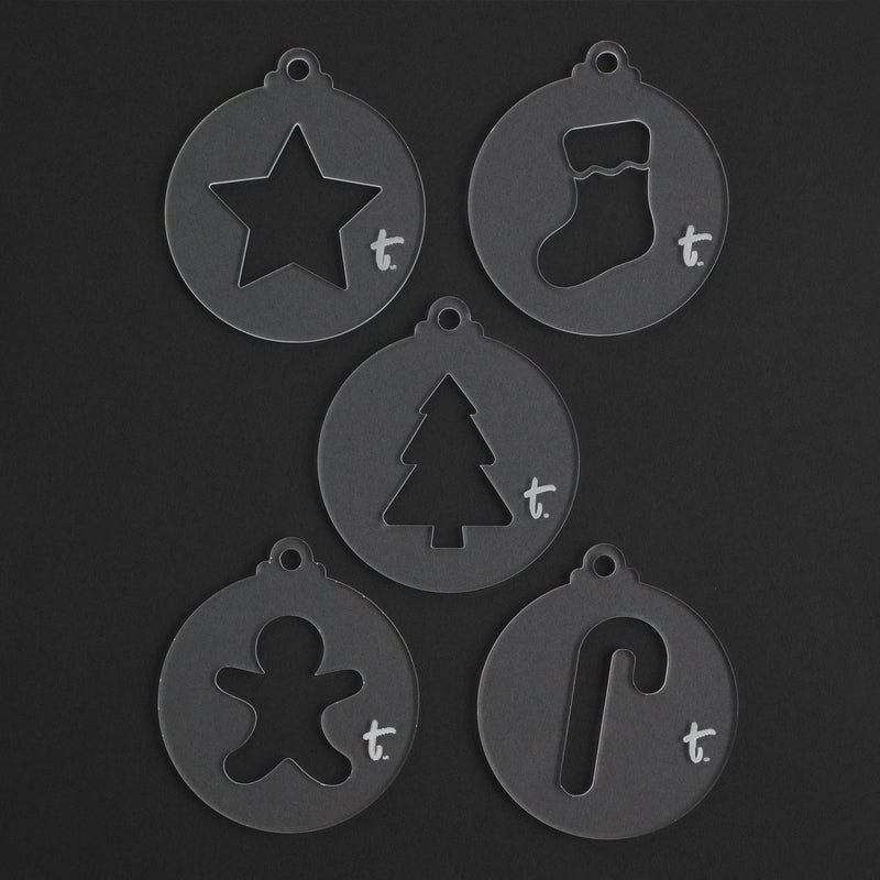 Ensemble de modèles acryliques d'ornement de vacances