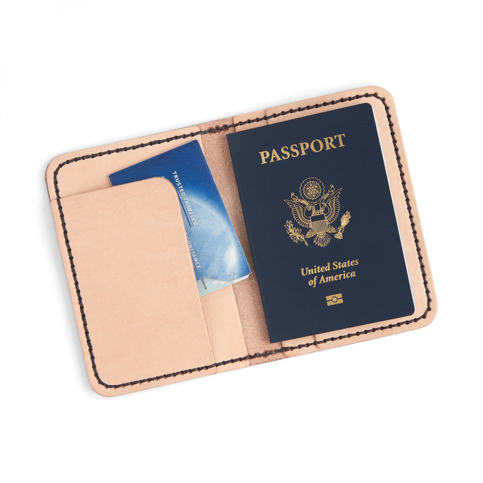 Cartera para pasaporte de piel, paquete de 10