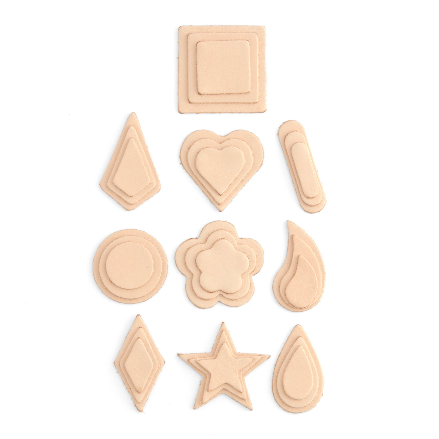 Mini Shapes Veg-Tan Multi Shape 60 Pack — Tandy Leather, Inc.