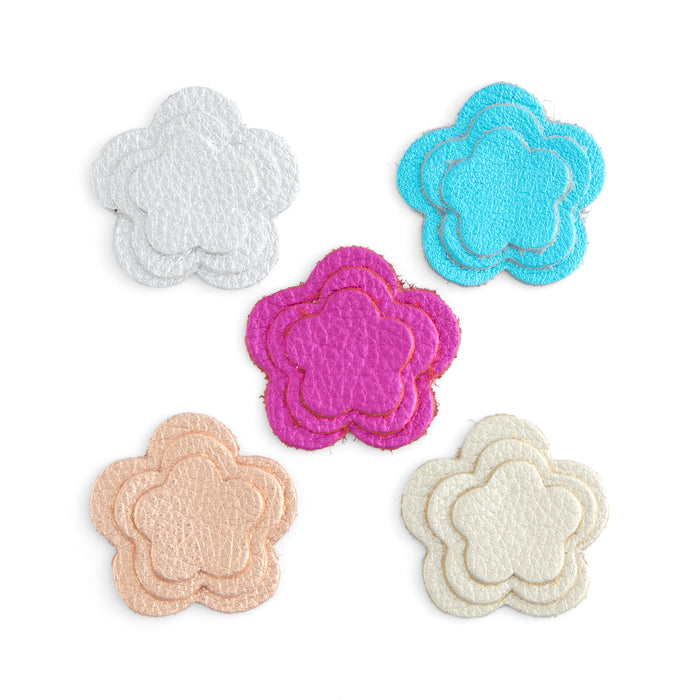 Lot de 60 mini formes de fleurs