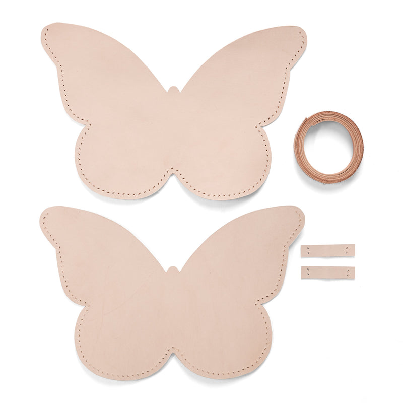 Paquete de 10 bandoleras de cuero con mariposas