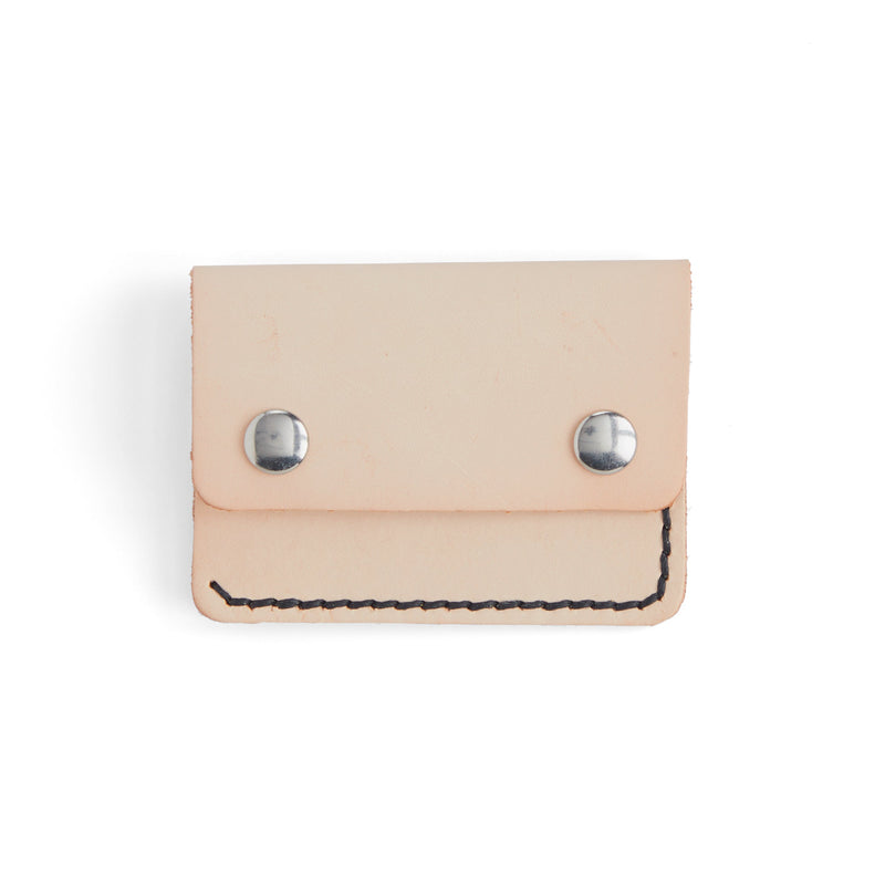 Estuche para tarjetas Snap de cuero, paquete de 10
