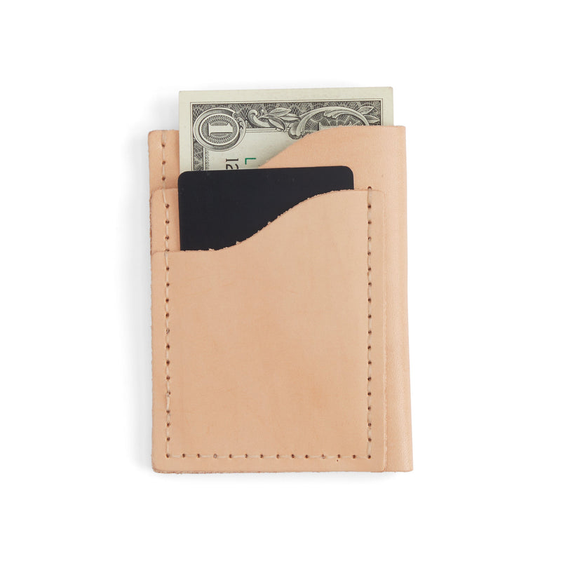Cartera minimalista clásica de piel, paquete de 10