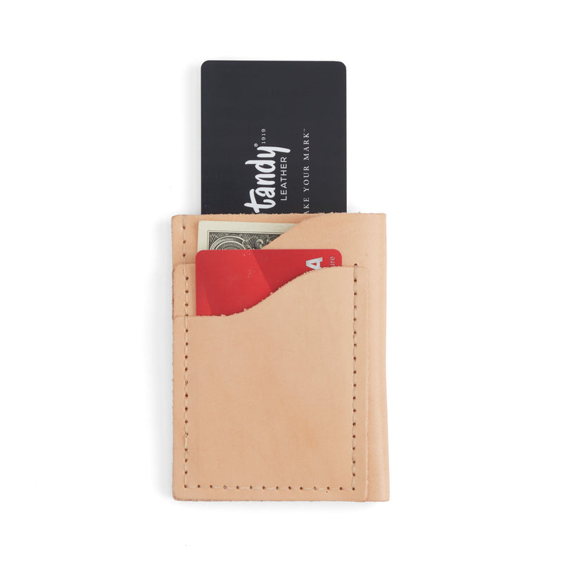 Cartera minimalista clásica de piel, paquete de 10