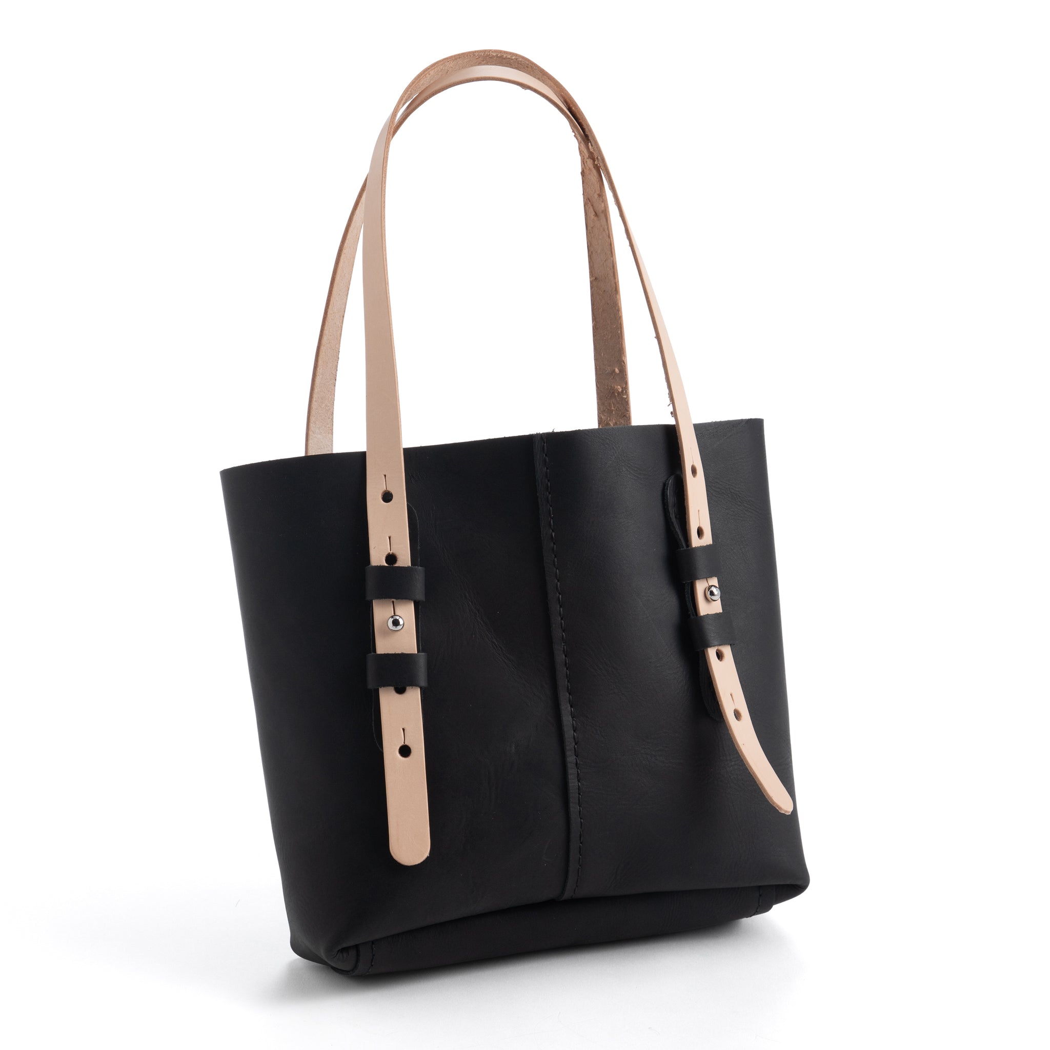 Tilly Two Tone Stitched Tote Tan/Black main image 1