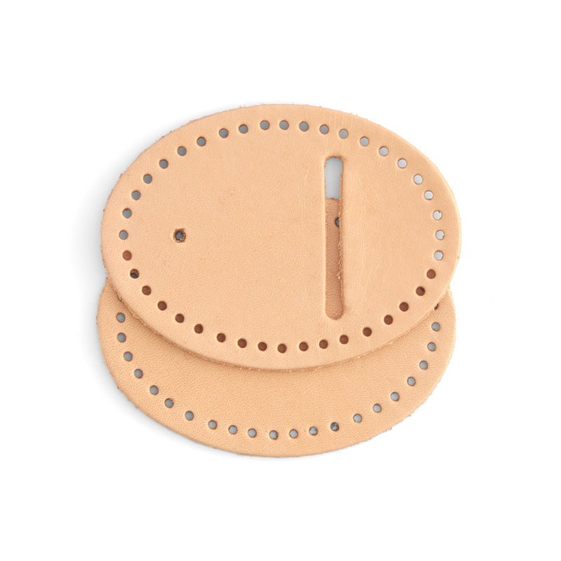 Punched Oval Buckle Leather