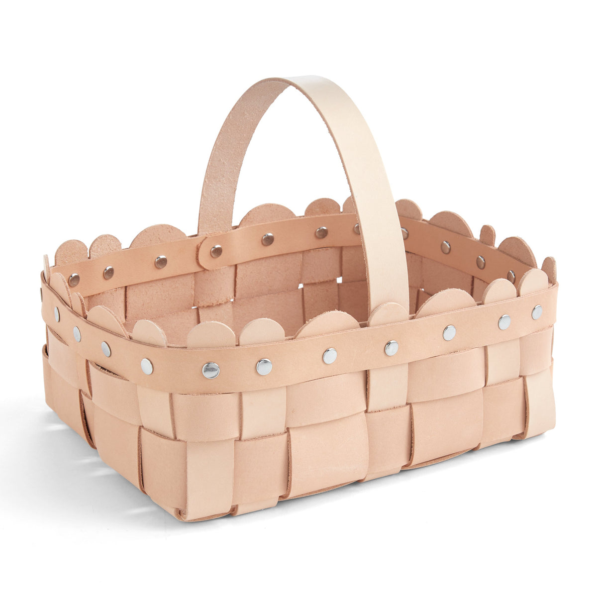 バッグ CDL Hand Stitched Mini Basket Beige 44703-00-EASTER-BASKET-SILO-