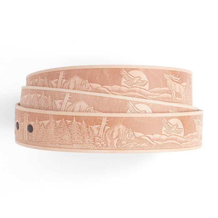 Wildlife Embossed Belt Blank