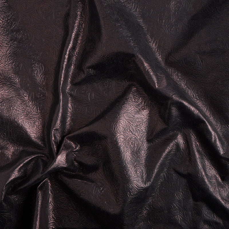 Doblé Hombrera Gofrado Floral Bronce Oscuro - VENTA FINAL