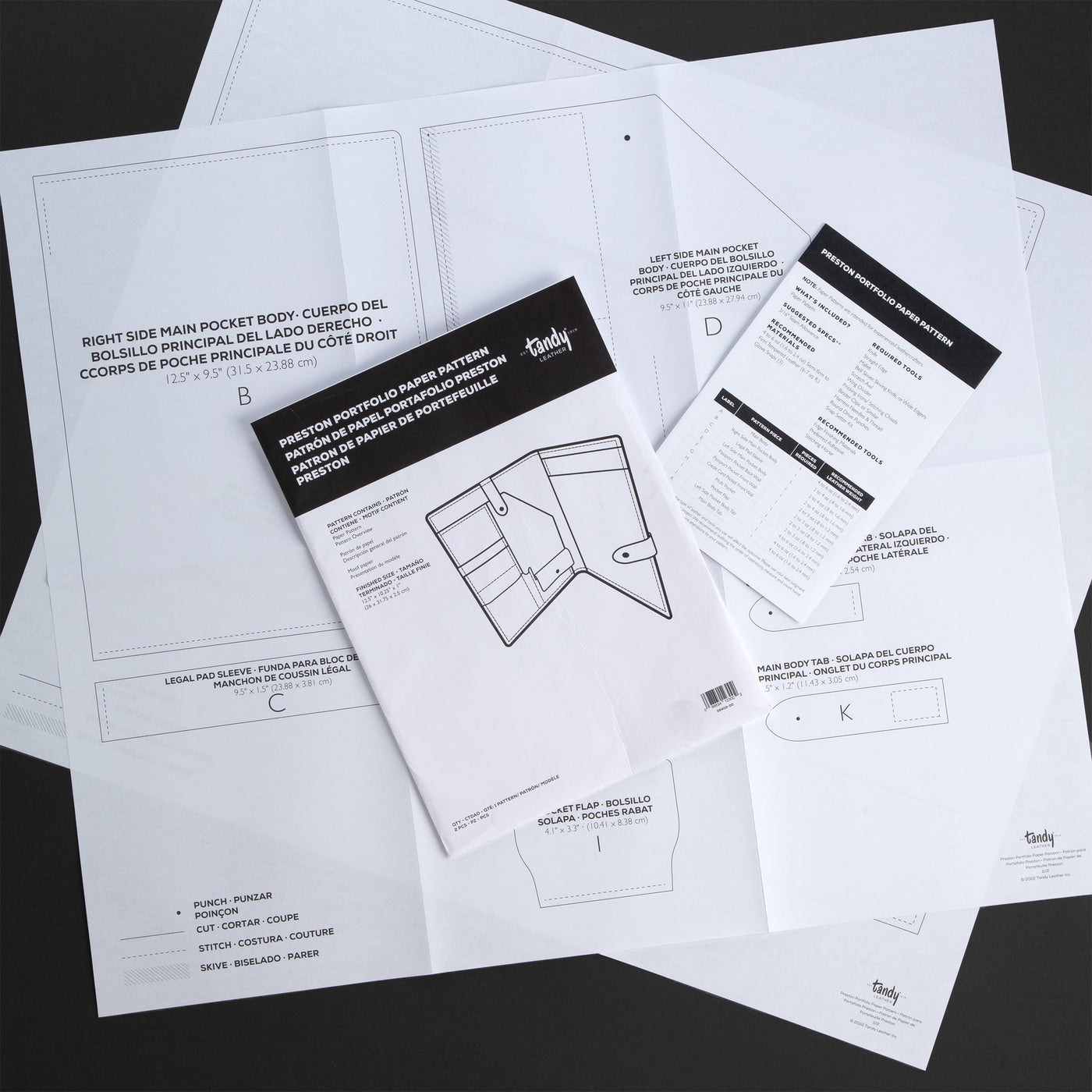 Preston Portfolio Paper Pattern — Tandy Leather, Inc.