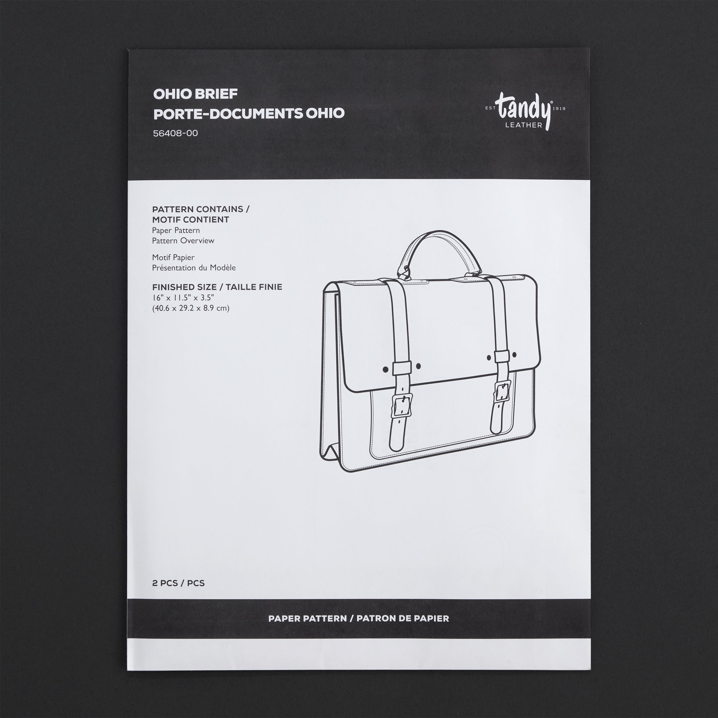 クラフト・布製品 abcherry Ohio Briefcase Paper Pattern | Tandy Leather — Tandy Leather, Inc.